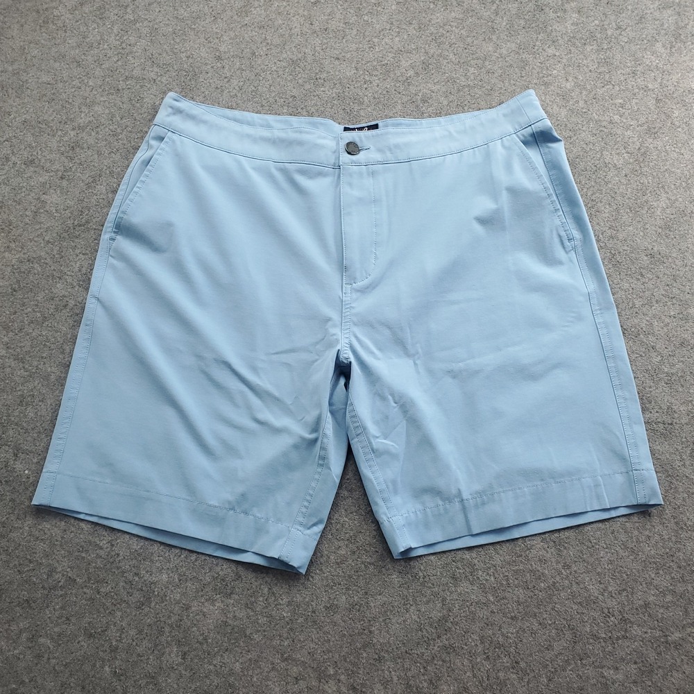 Faherty All Day Shorts Mens 36 Blue Chino Performance Hybrid Drawstring
